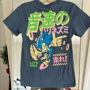 Blue Graphic T-Shirt with Cartoon Design
